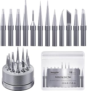 HANGLIFE ET Soldering Iron Tips with Tips Holder for Weller WE1010NA WES51/50 WESD51 WCC101 PES51/50 WEP70 LR21 and More Soldering Stations/Irons – Replacement Solder Tips for Weller Welding Equipment