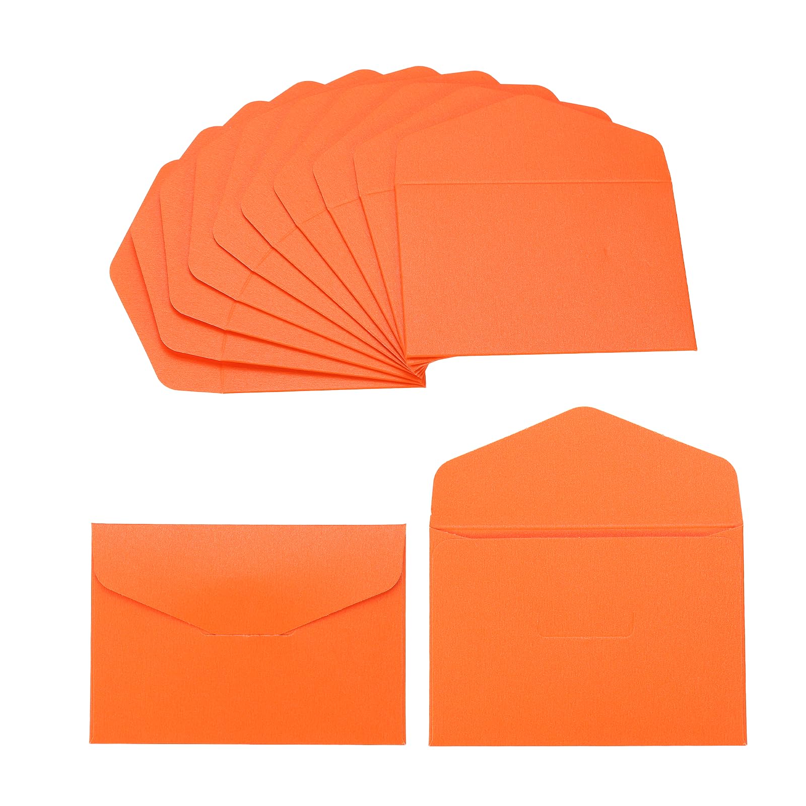 PATIKIL 10 x 7 cm Gift Cards Envelopes, 24pcs Mini Envelopes Small Sleeve Holders Credit Card Size Bulk Colored for Sealing Wax Business Cards Invitations Greeting, Orange