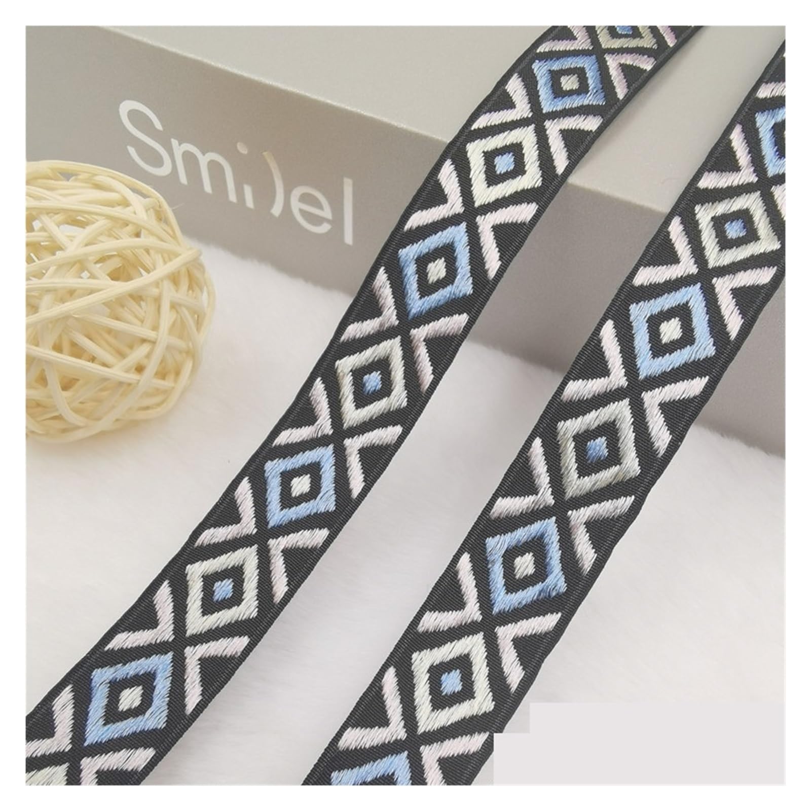 Webbing 5 Yards 20mm Shining Candy Color Woven Embroidered Jacquard Ribbons Decoration Silky Webbing for Pet Collars, Bags and Clothes(GS02 20mm 5Yards)