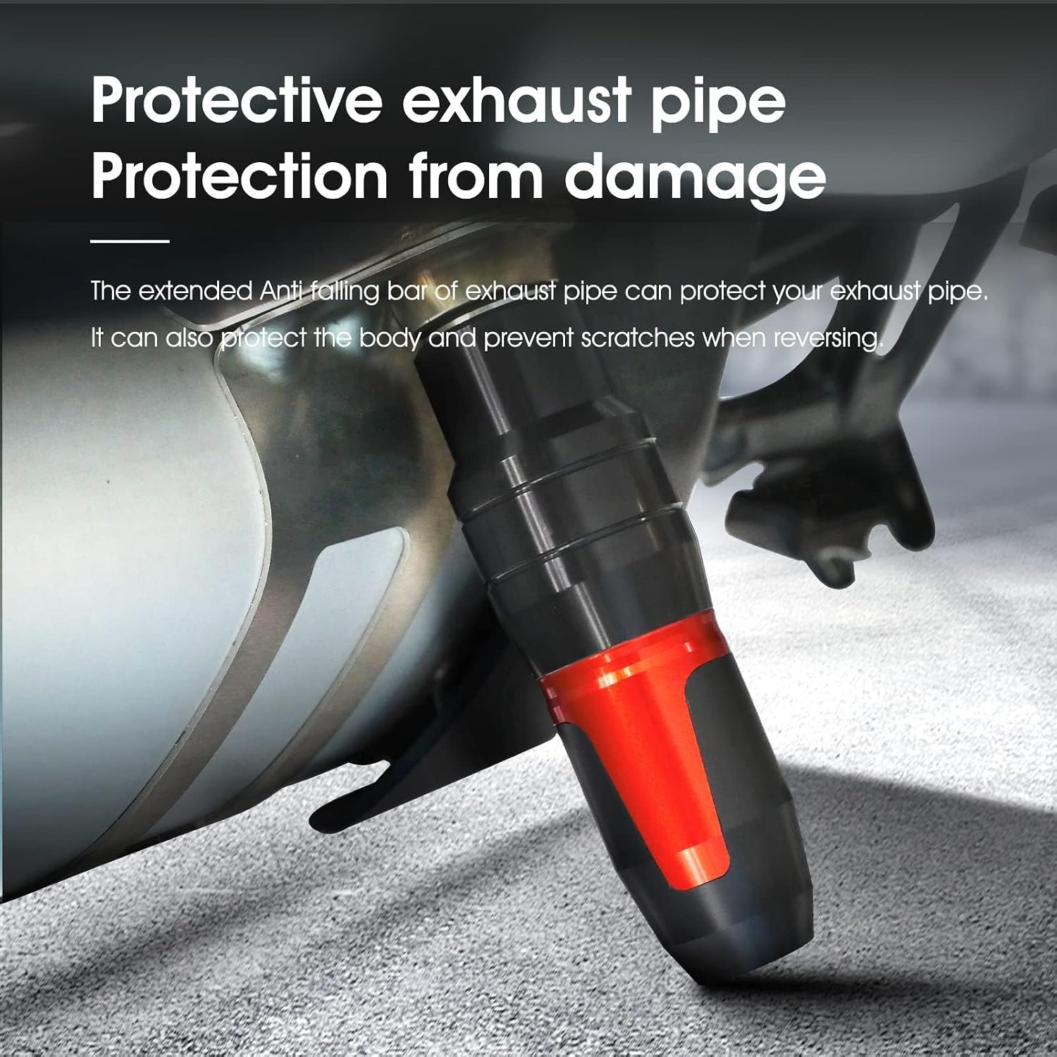1 Pcs Universal Motorcycle Exhaust Pipe Protection Anti Falling Bar Frame Sliders(Red) multistrada cb300r cbr500r zx6r zx14r Ninja 500 rsv4 rc51