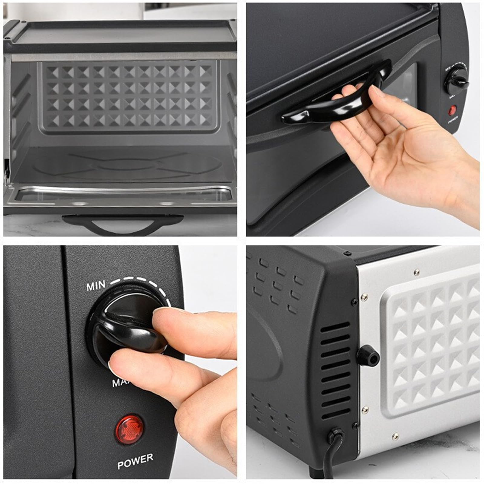 Piekarnik Tandoori 2 W 1, Piec Do Pizzy 2100 W, Piekarnik Elektryczny Z Powłoką Nieprzywierającą, Piekarnik Z Drzwiami Szklanymi Odpornymi Na Ciepło (square door)
