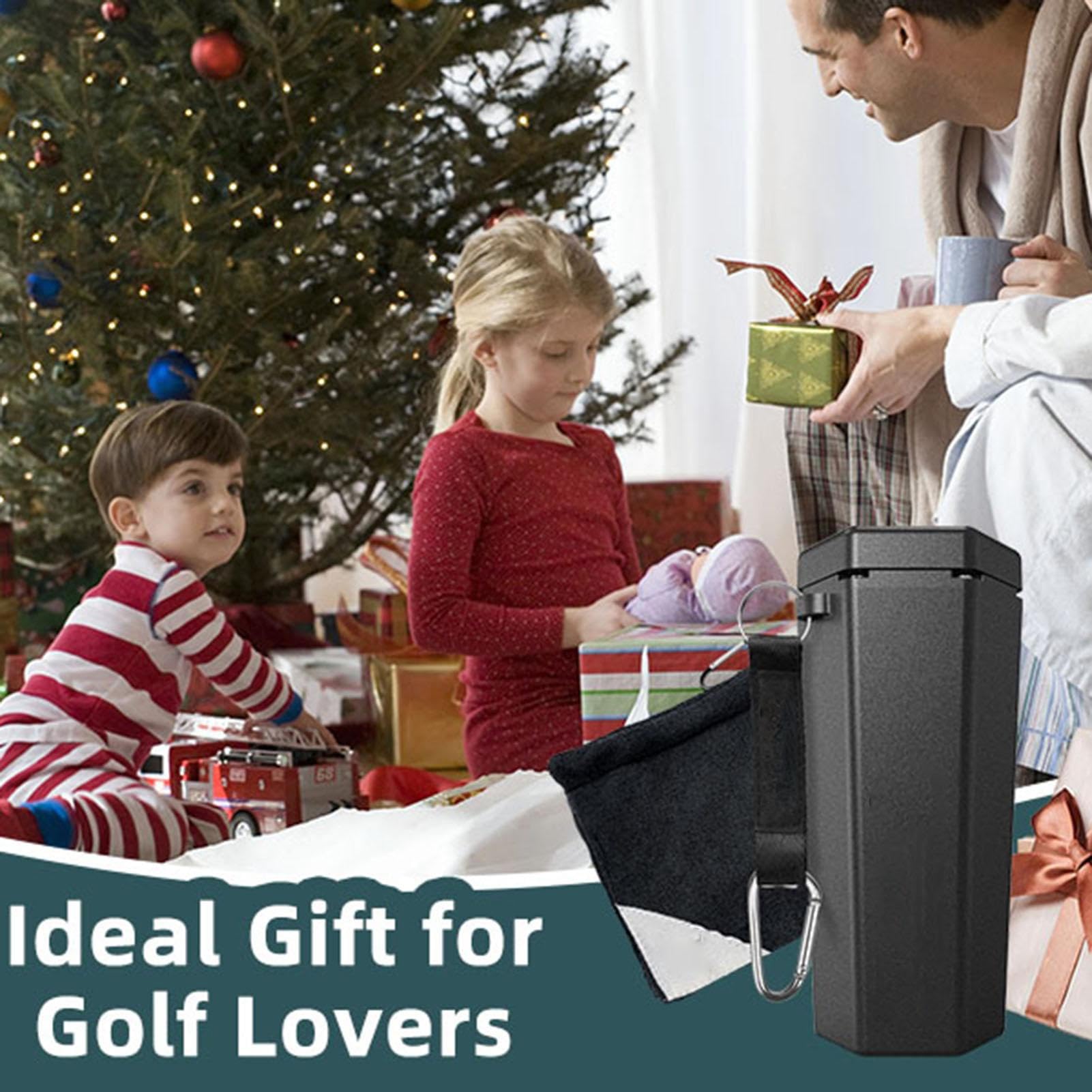 Golfballreiniger mit Handtuch, Premium-Reinigungswerkzeug für Tasche oder | Wagen, kompaktes Reinigungsset, Geschenk für Männer, Frauen, Golfer, Golfplatzübungen
