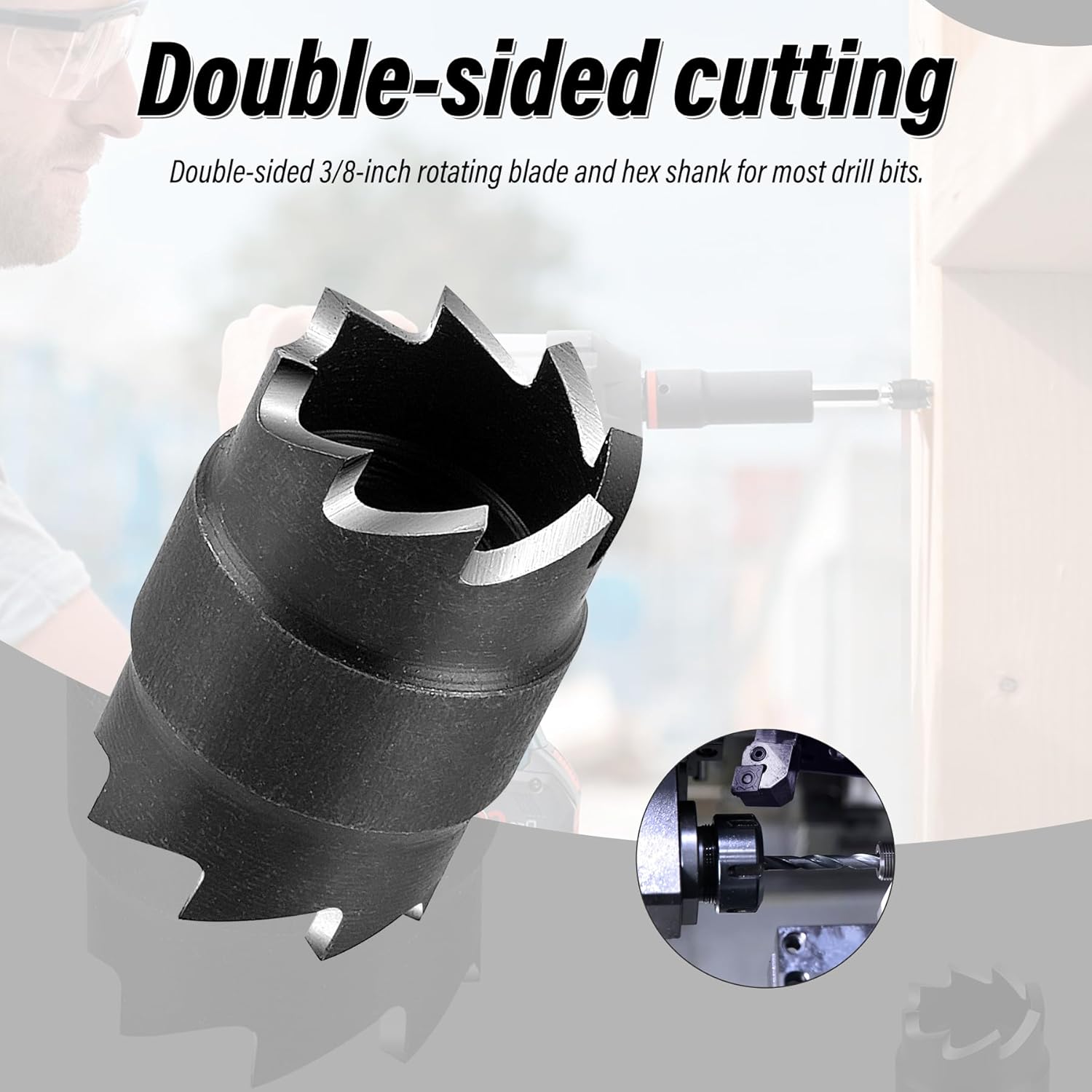 GaRhomxy GaRhmxy 14-Pc 3/8" HSS Spot Weld Drill Kit: Hex Metal Cutter Bits with Weld-Through Primer for Welding Tools