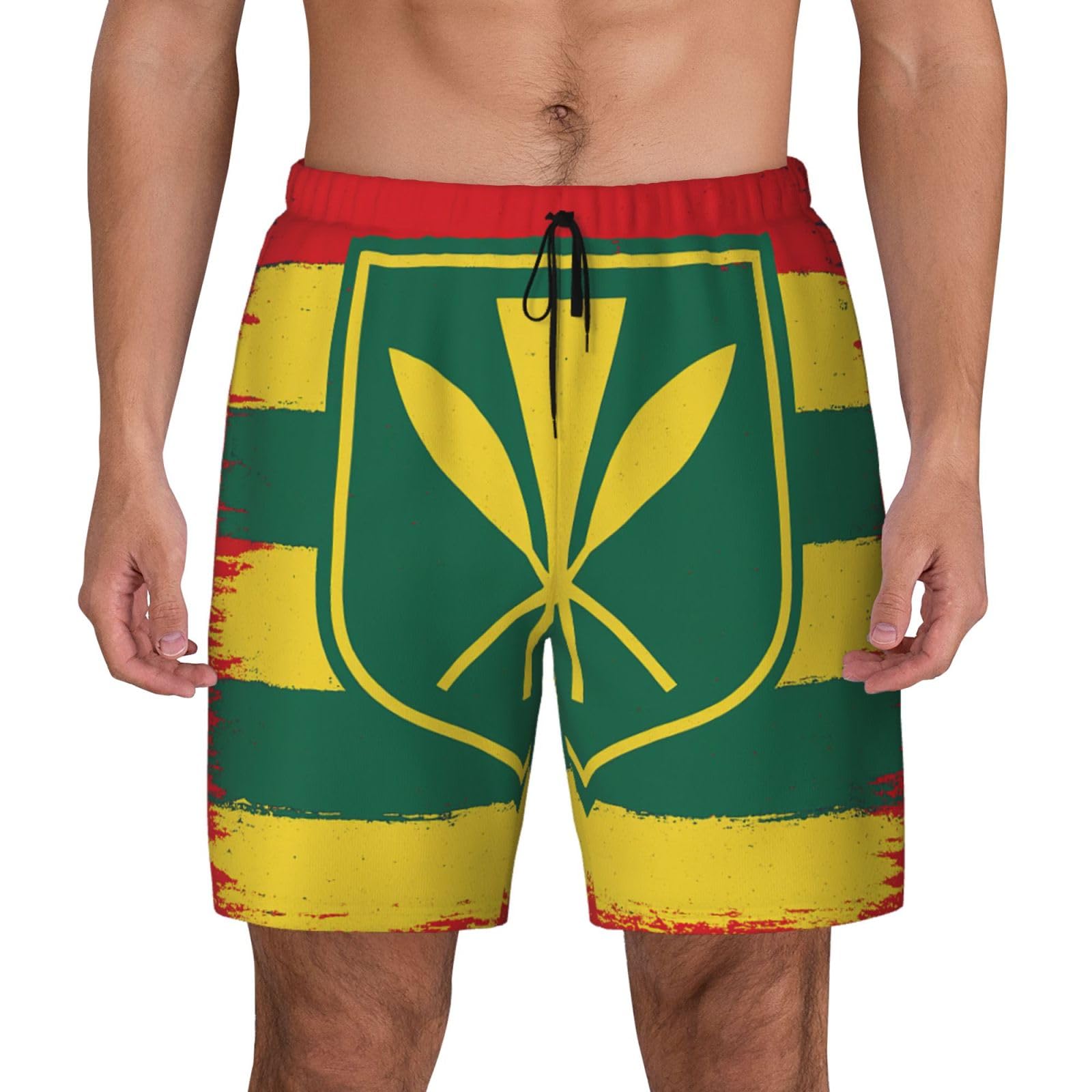 Bañador para hombre hawaiano transpirable de playa para fitness natación y vacaciones 8