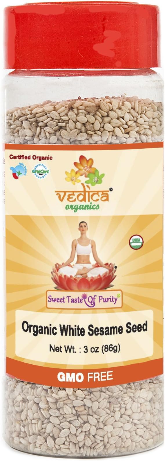 Organic Sesame White Natural - Net Wt. 3 oz.