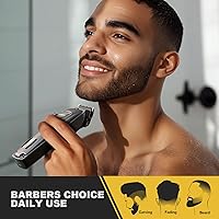 Vista 5 de SUPRENT - Cortapelos profesionales para hombres, cortapelos recargables inalámbricos USB-C para corte de pelo, kit de cortapelos y recortadora
