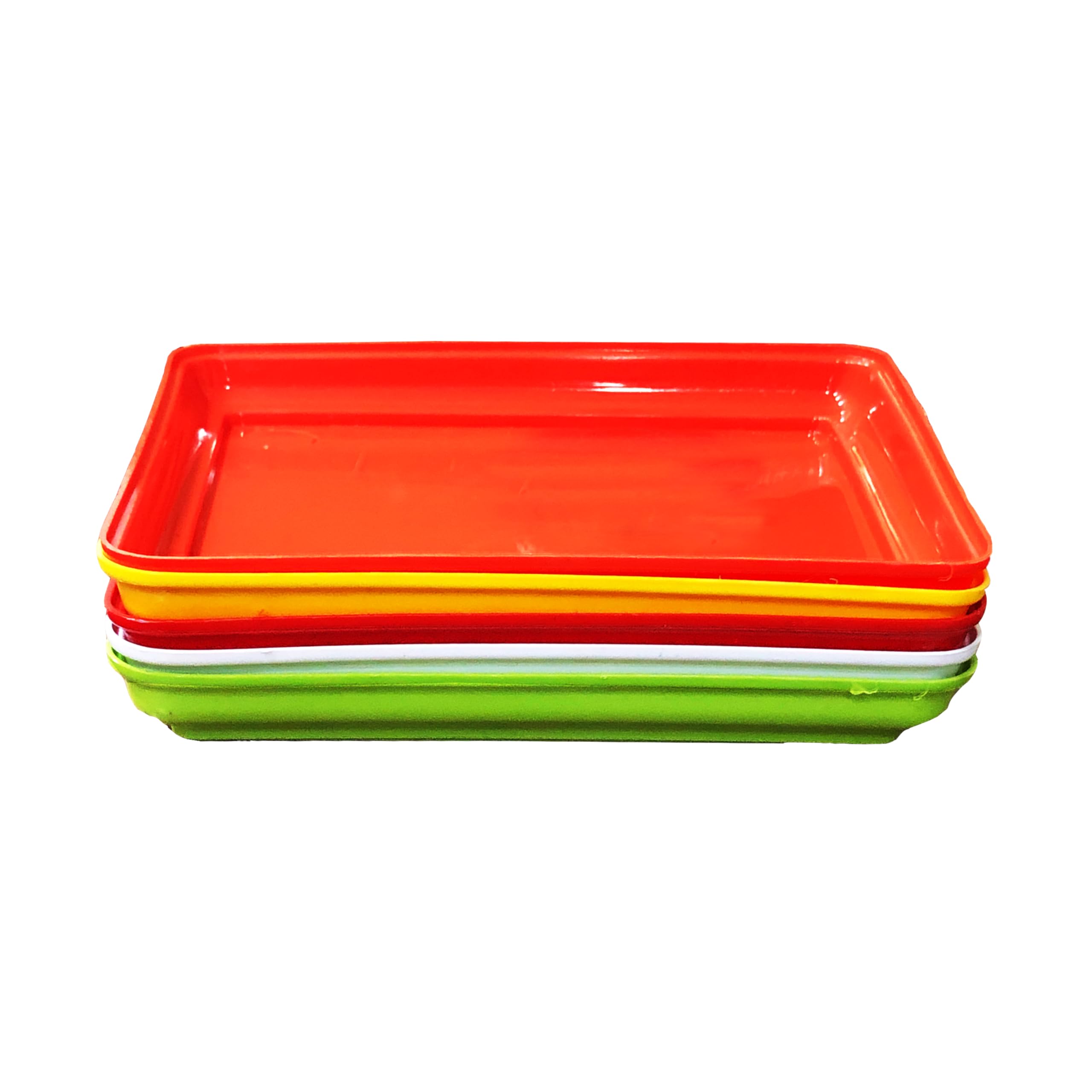 ShopMeFast Square Plant Saucer/Bottom Tray Suitable for 6 Inch Plastic Pot, Base Plate of Gamla for Indoor Home Decor and Outdoor Balcony Garden,Set of 5 (Multicolor, 5) (B0CR93DJ28) Amazon Price History, Amazon Price Tracker