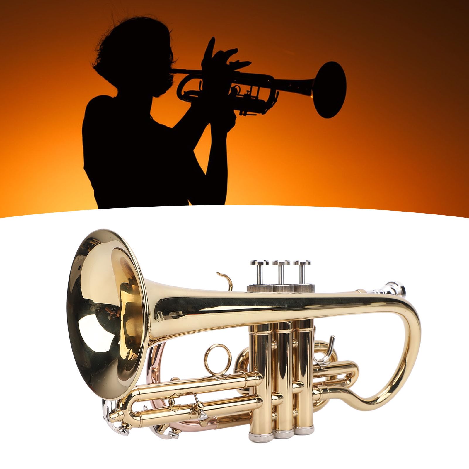 Set Tromba Sib, Trombe Principiante Studente Avanzato Con Scatola Per Tromba Panno Per Pulizia Tracolle Bocchino, Strumento Orchestrale Tromba D'oro Per Principianti