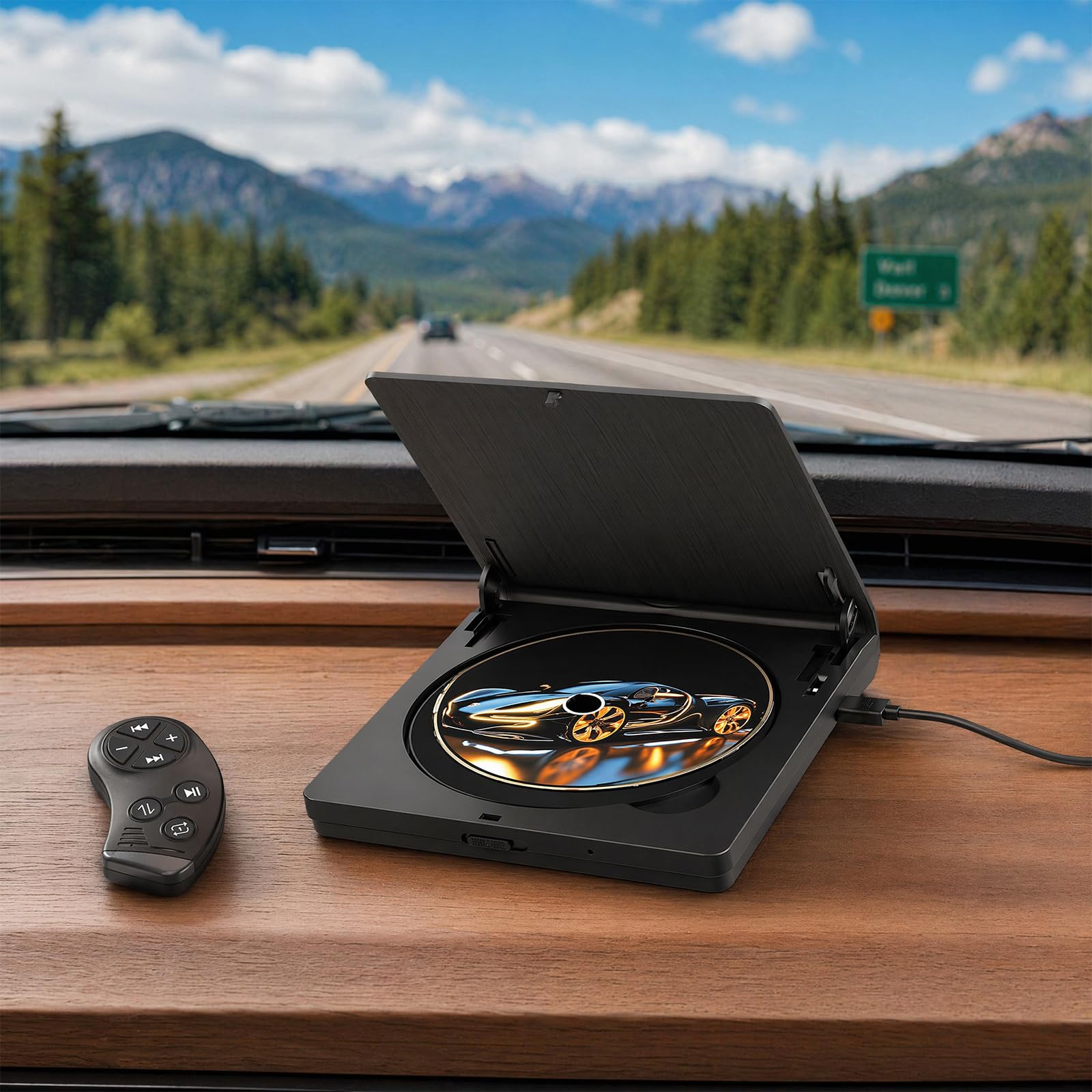 Lettore CD per auto con USB/AUX, lettore CD universale con prolunga USB extra per auto, camion, unità CD esterna per laptop, PC, TV, compatibile con autoradio Android