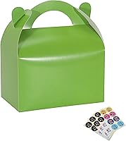 Vista 13 de Bssay Paquete de 30 cajas de regalo de fiesta, cajas de regalo, cajas de regalo de papel a dos aguas con asas, perfectas para fiestas de cumpleaños