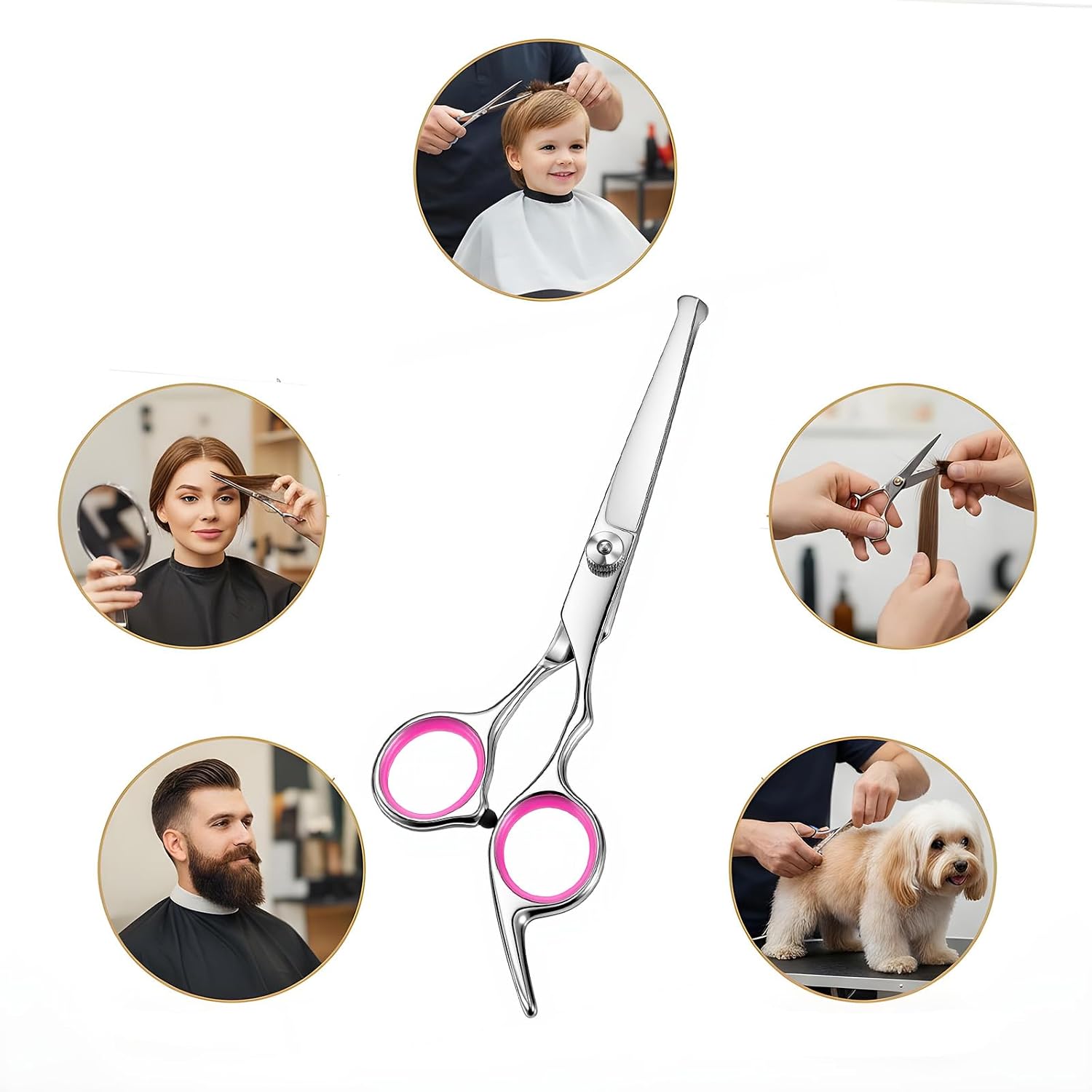 Women’s Pubic Hair Scissors Round-tip Scissors, Small Scissor for Grooming Saftey Round Head Hair Cut Scissor for Sensitive Areas, Ergonomic Grip