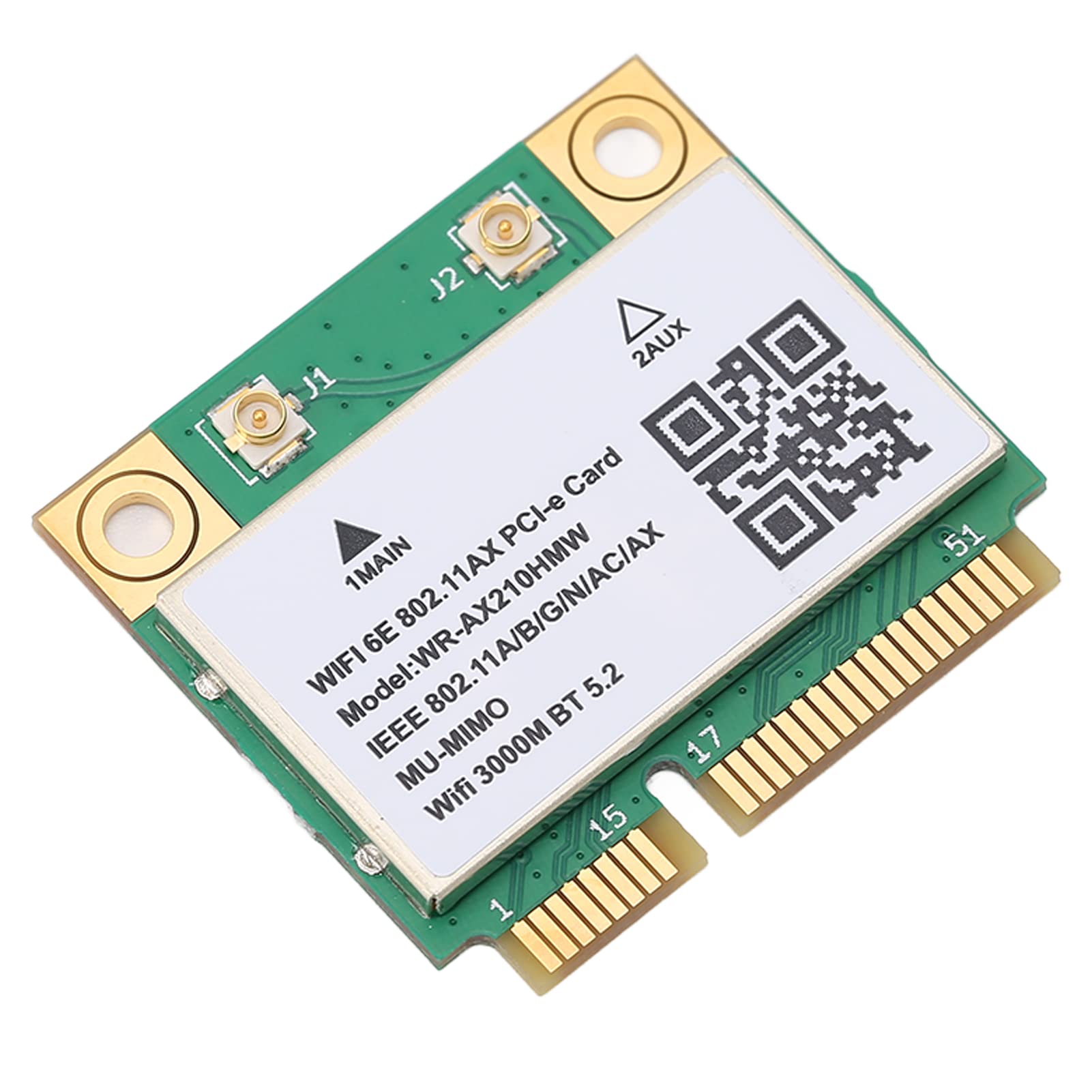 Scheda Wireless WiFi 6E, Scheda Rete Wireless 5374M WiFi 6E 5G Tripla Banda Gigabit 6GHz Scheda WiFi PCB, con Porta Mini PCIE per Laptop, Plug And Play