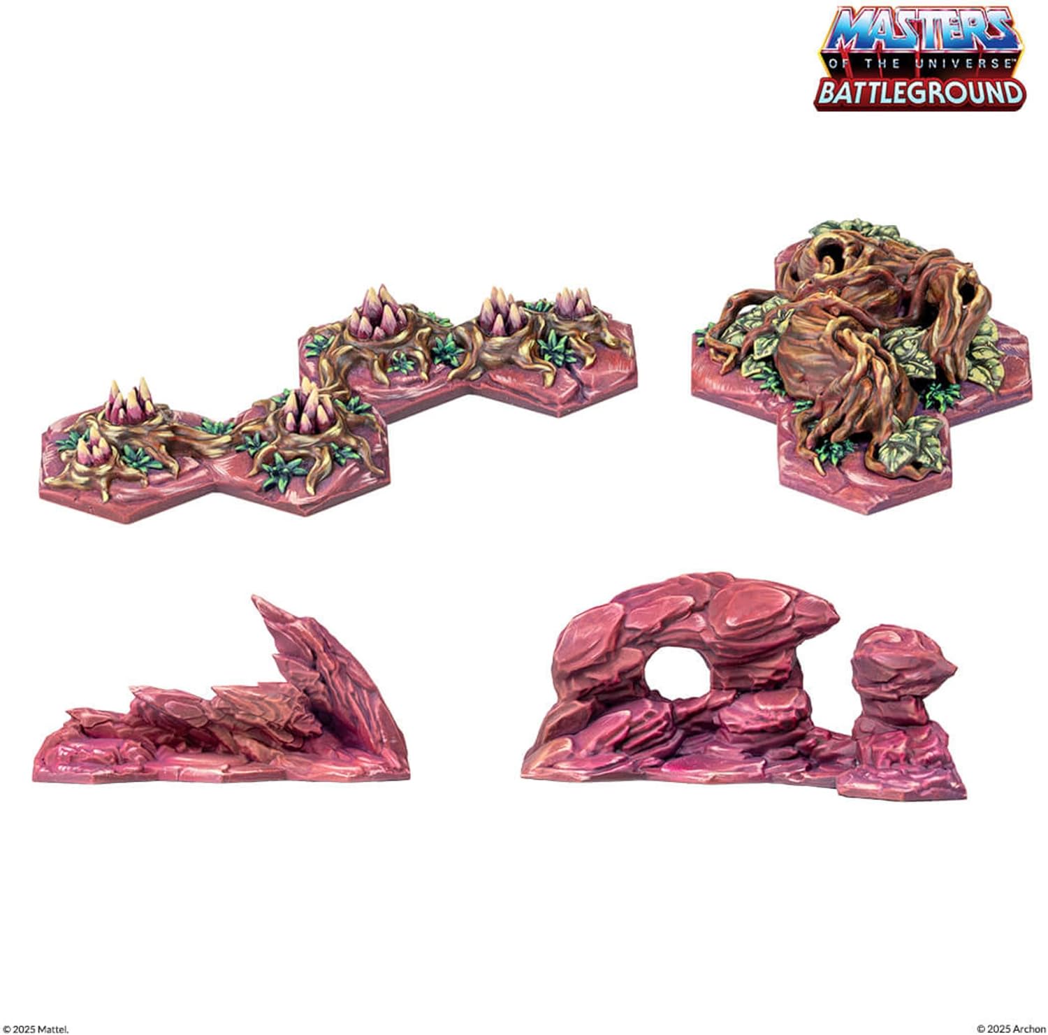 Archon Studio Masters of The Universe Wave 8 Snake Men Faction Expansion Set for Motu Battleground RPG Board Game with 6 Character Miniatures and Terrain Pieces - for 14 Years +