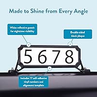 Vista 4 de Architectural Mailboxes 3460B Manhattan - Placa de dirección pequeña, color negro