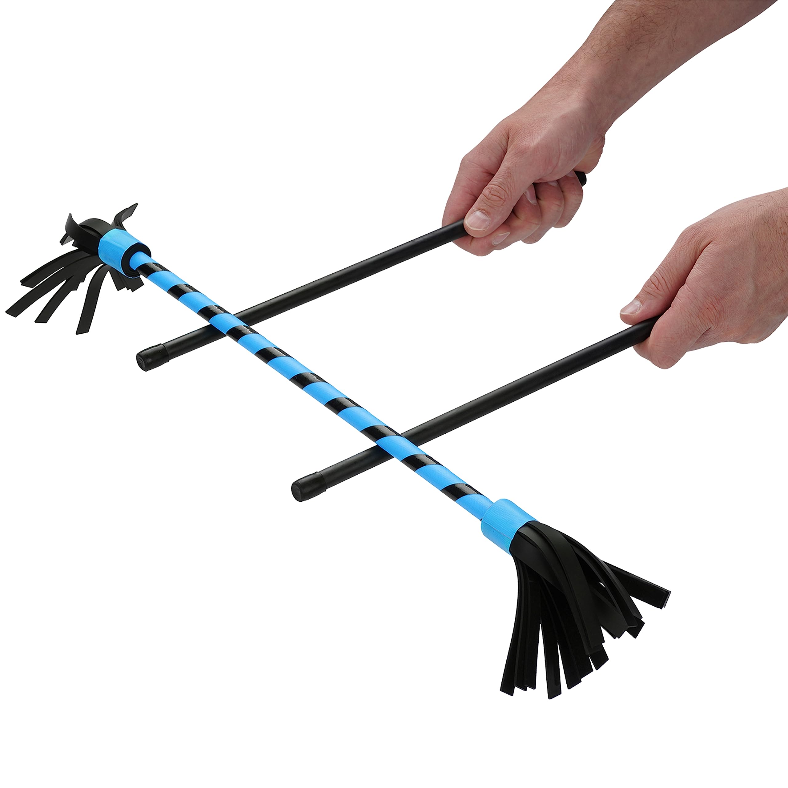Diabolo Freizeitsport Flowerstick Basic (türkis) - UV reaktiver Flower Stick mit Zwei Glasfaser Handstäben, Hingucker auf Festivals, für Anfänger