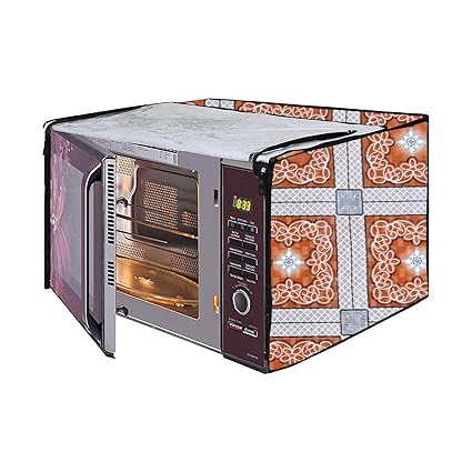 Aavya Unique Fashion Microwave Oven Cover Dust Proof & Water Proof for LG 21 Litre Convection Microwave Oven, 40, Red,White