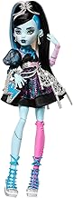 Monster High Birthday Frankie Stein Doll with Black Party Dress and Themed Accessories like an Invitation, Balloon, Gift, Lipstick and More, JBG75