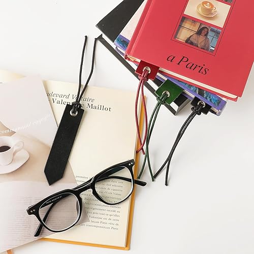 Miniatura 10 de Jagucho - Marcadores de cuero para hombres y mujeres, hechos a mano, marcadores de página de lectura para libros