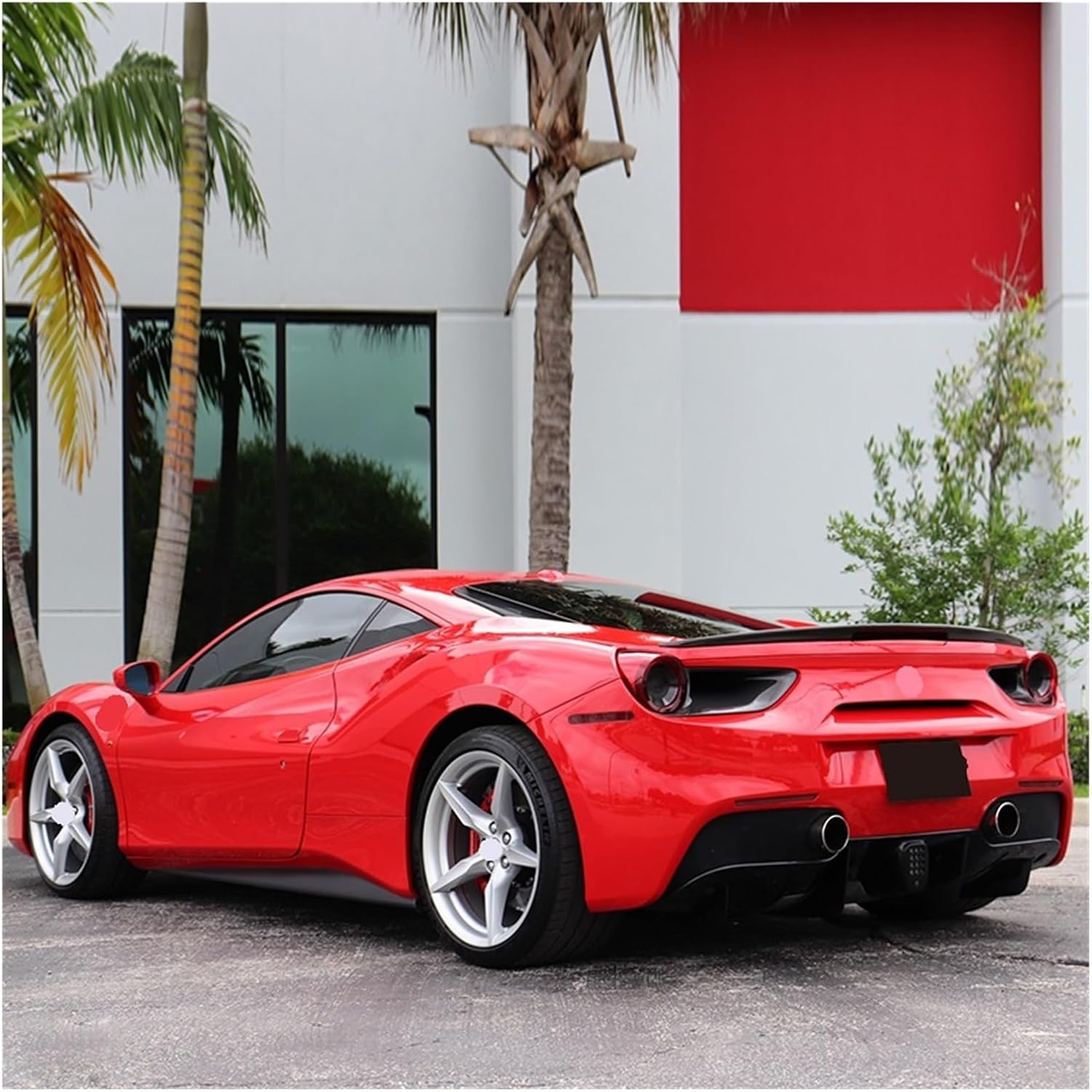 フェラーリ 488 GTB 2015 2016 2017 2018 スパイダー カーボン-carbonバルカナイズドファイバー 背部トランク-trunk コガタスポイラー テ