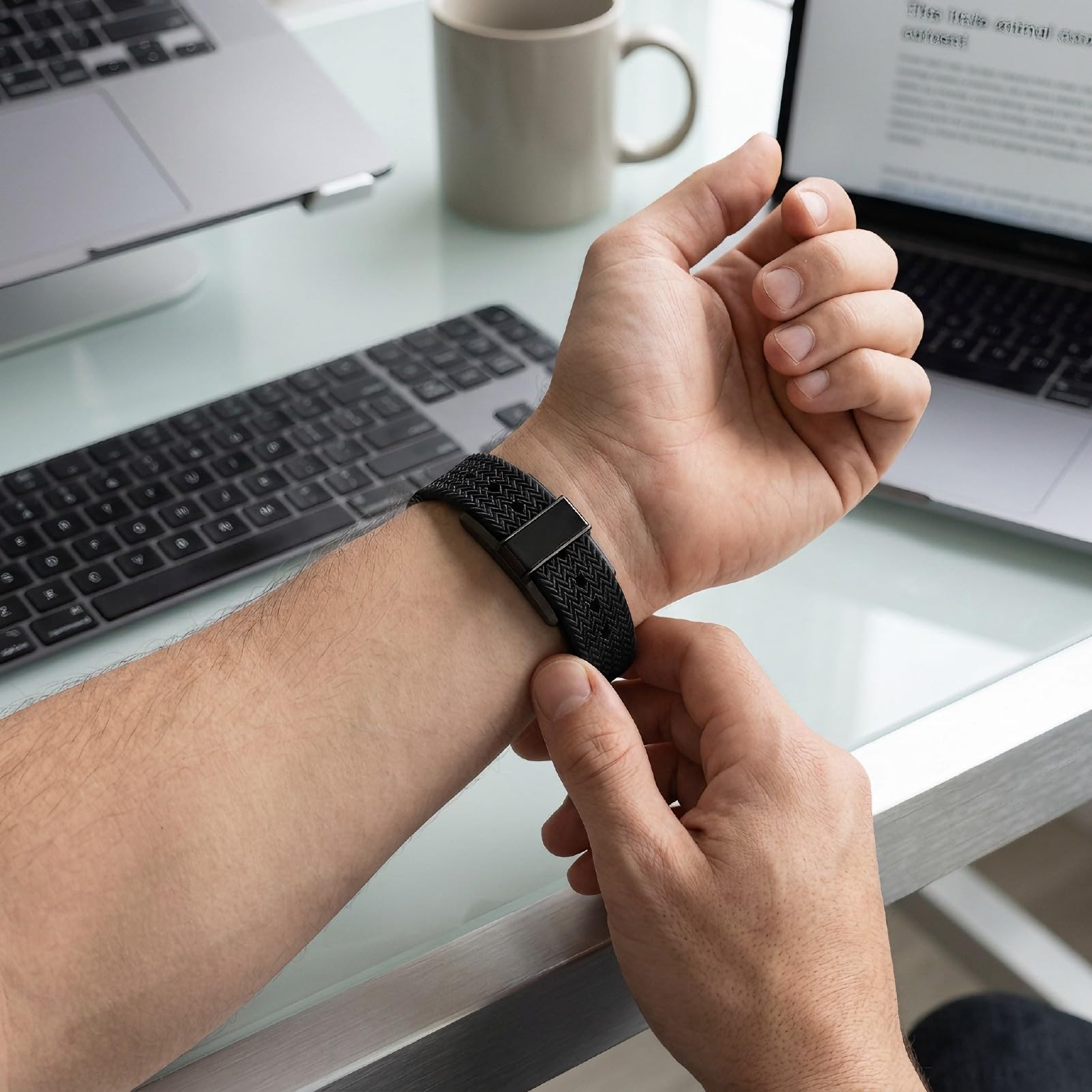 Bracciale Intelligente IP68 Monitor del Sonno Impermeabile (BLACK)