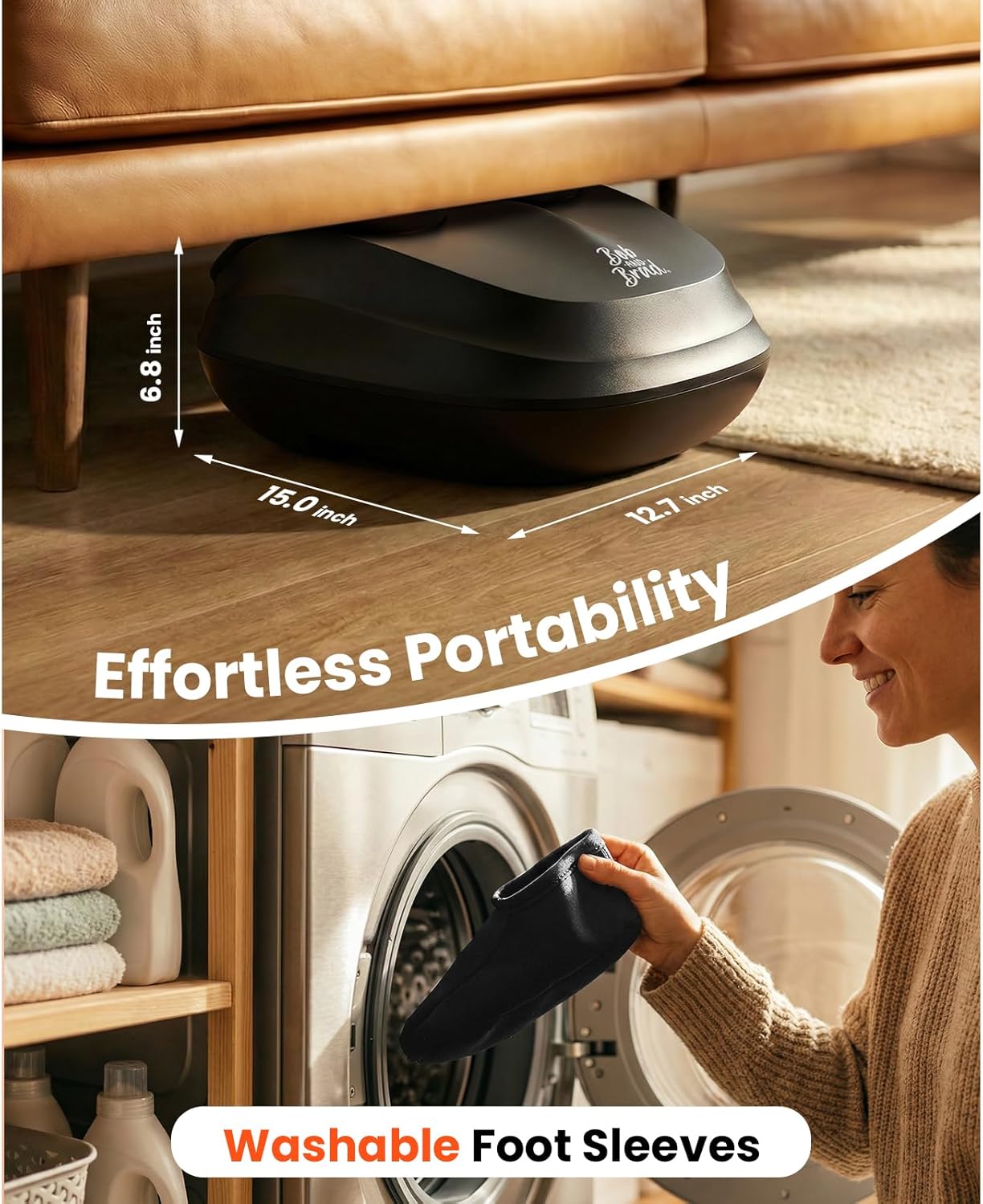 BOB AND BRAD Shiatsu Foot Massager with Heat and Remote,FSA Eligible HSA Deep Kneading Electric Feet Massager for Plantar Fasciitis, Fits US Size 12 - Image 7