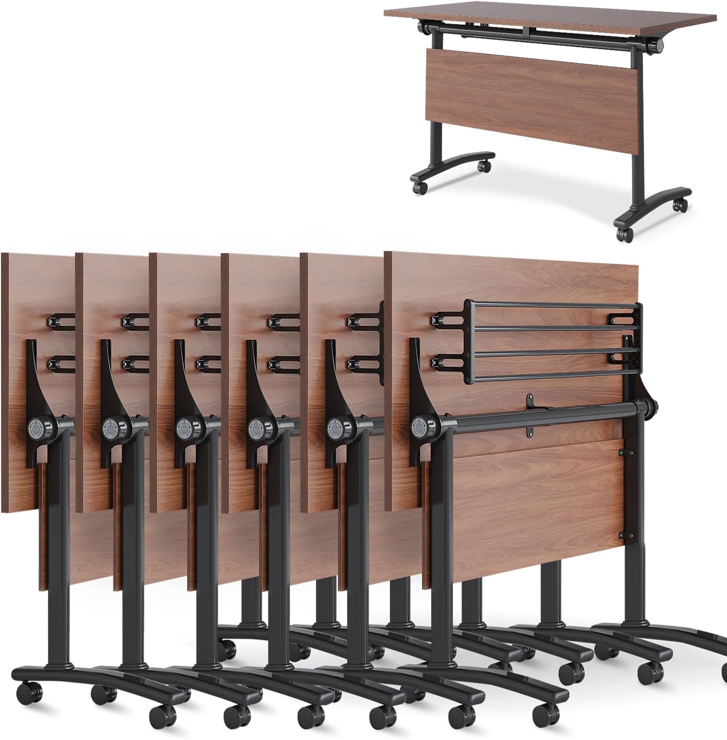 Amazon.com: pombconw Conference Table,Folding Conference Room Tables ...