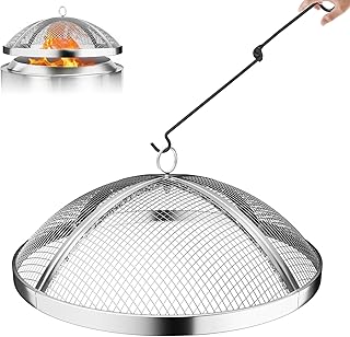 Teisaiko - Paraspifferi per falò Solo Stove, in acciaio inox 304, resistente, accessorio per falò Solo Stove, con manico e attizzatoio (per Yukon 68 cm)