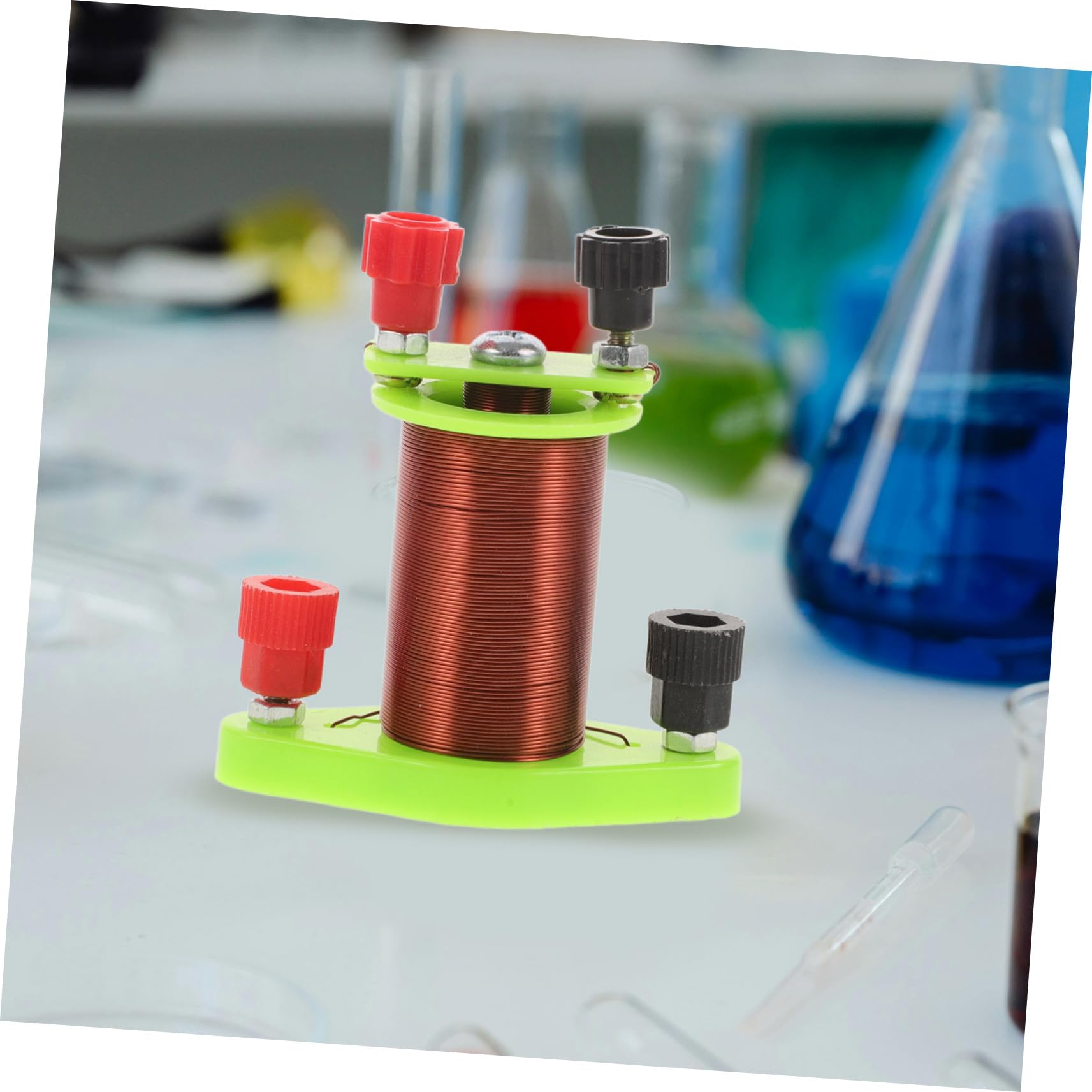 Physik Lehrspule Induktionsspule mit Kupferwicklung Experimentelle Solenoidspule für Elektromagnetismus Schulversuch zur Elektromagnetischen Induktion