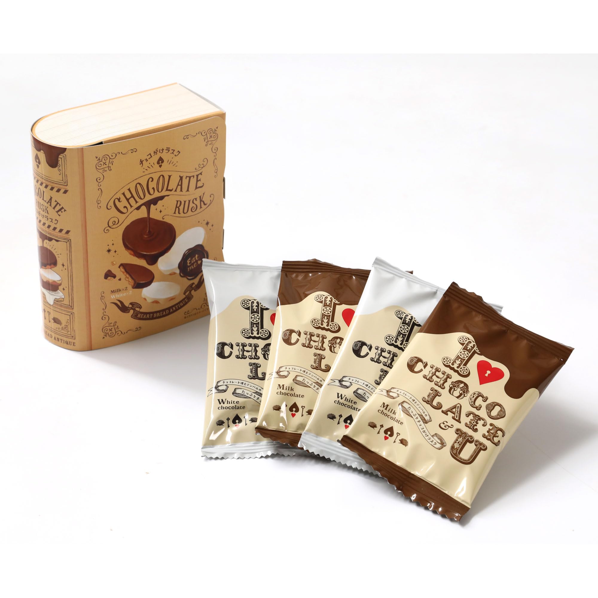 Amazon.co.jp: オールハーツ・カンパニー チョコがけラスク 4枚BOOK