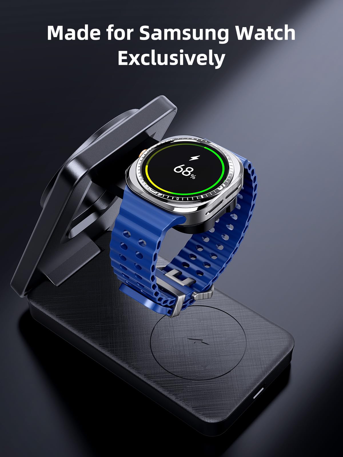 Magnetyczna Ładowarka Bezprzewodowa dla Samsung S26 Ultra/S25/S24/S23/Z Fold 7/Flip 7, Wireless Charger 3‑w‑1 for Galaxy Watch 8/7, Składany Stojak Podróżny dla Buds 4 Pro