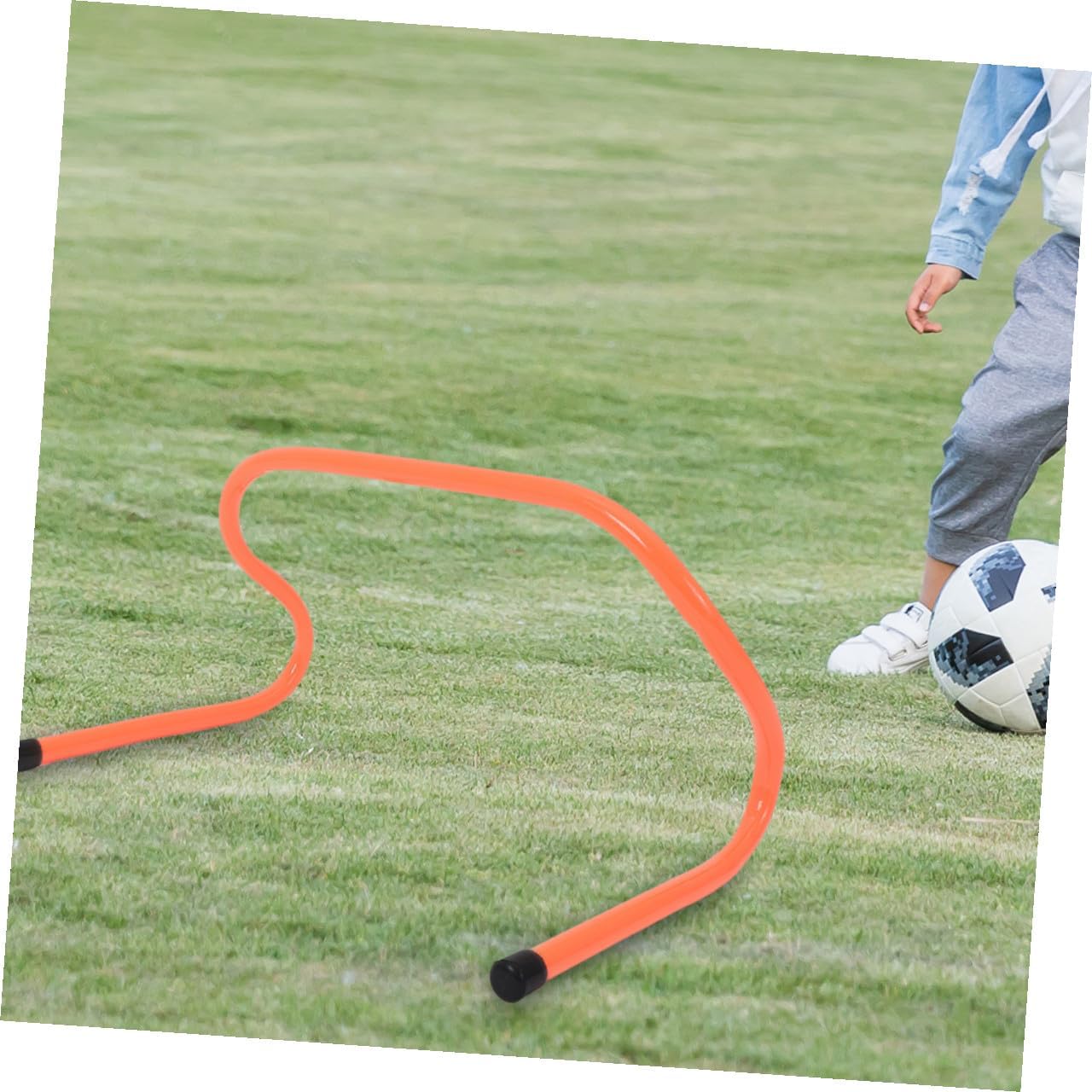 LABRIMP 4pcs Speed Training Hurdles Set 15cm Plastic Agility Hurdles for Soccer Football Athletic Drills Youth Track Practice Equipment