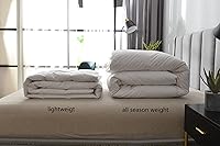 Vista 7 de Edredón de Plumón de Ganso, Todas las Estaciones, Inserto de Edredón de Plumón 100% Algodón, Edredón de Cama Acolchado Tibio Mediano, Blanco