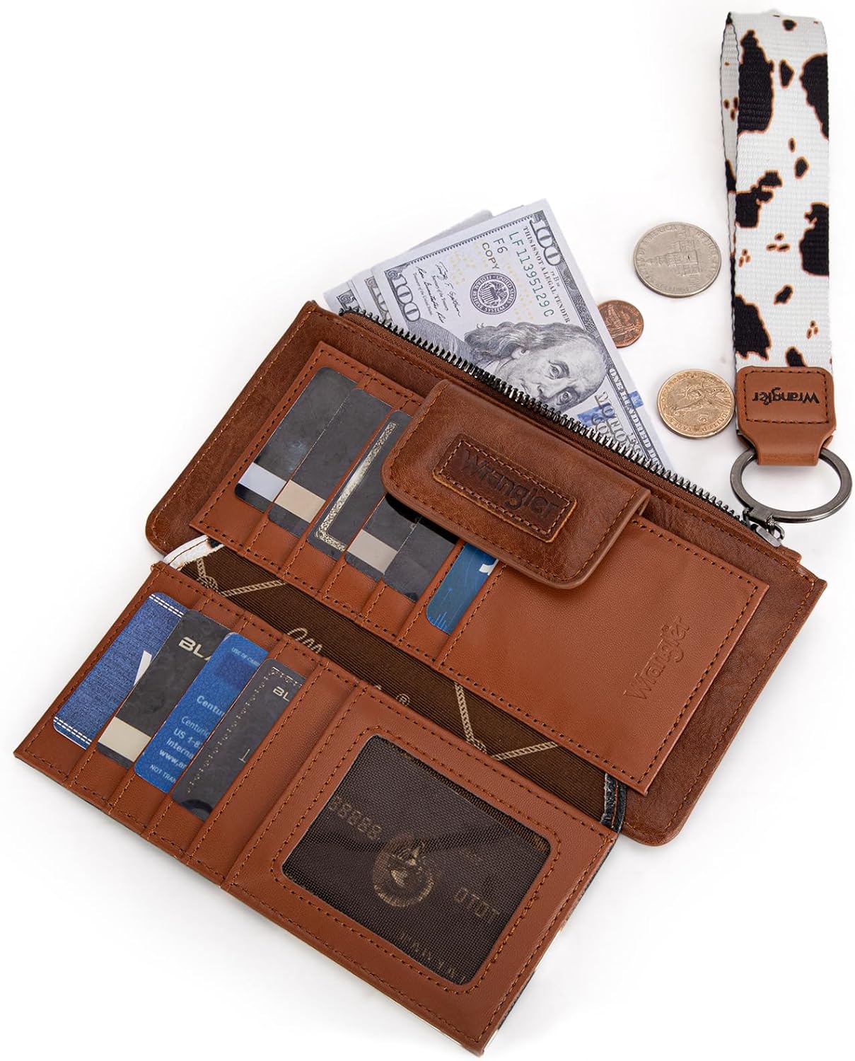 Montana West Wrangler Cow Wallet for Women