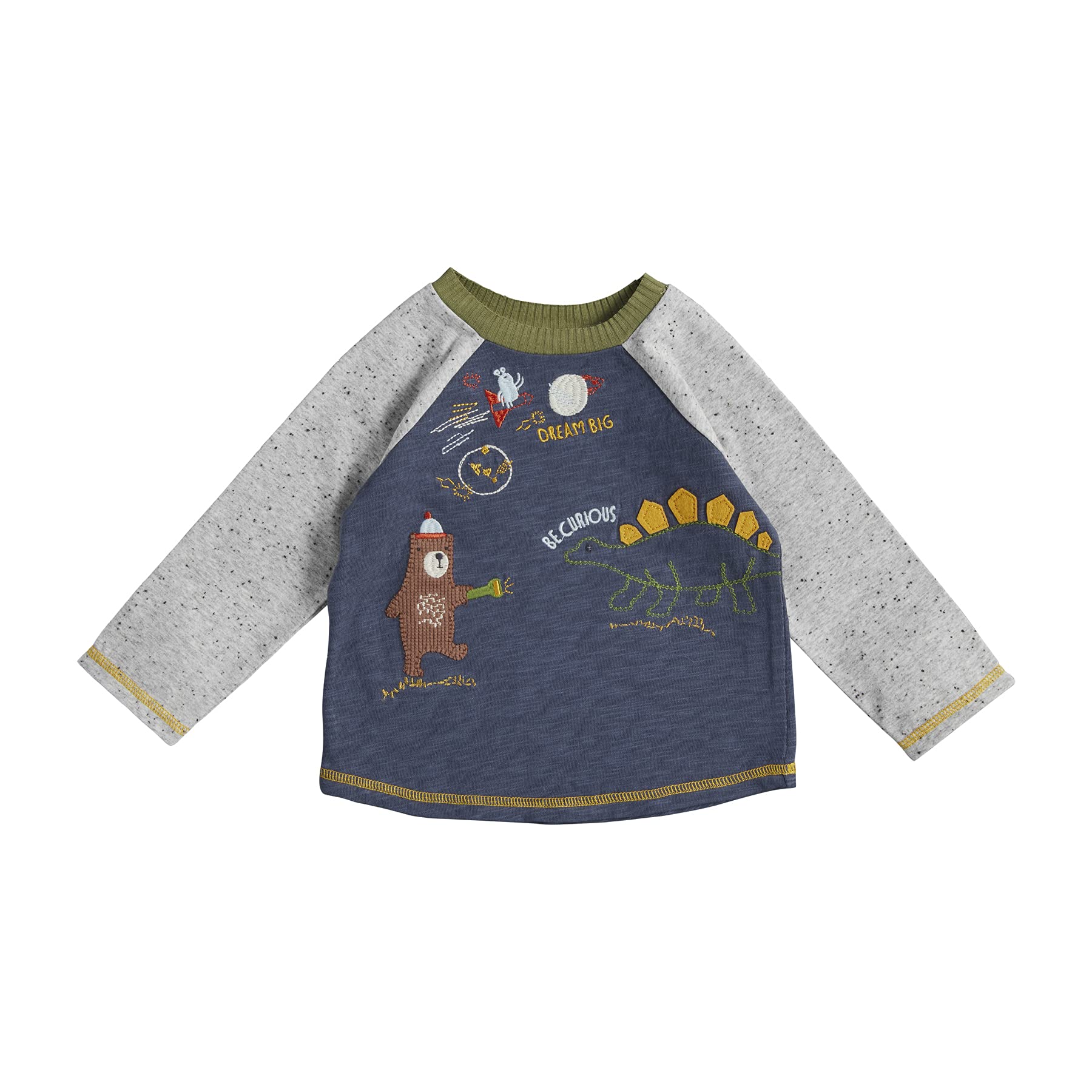 Mud Pie baby-boys Bear and Dino Tee Bear And Dino Tee