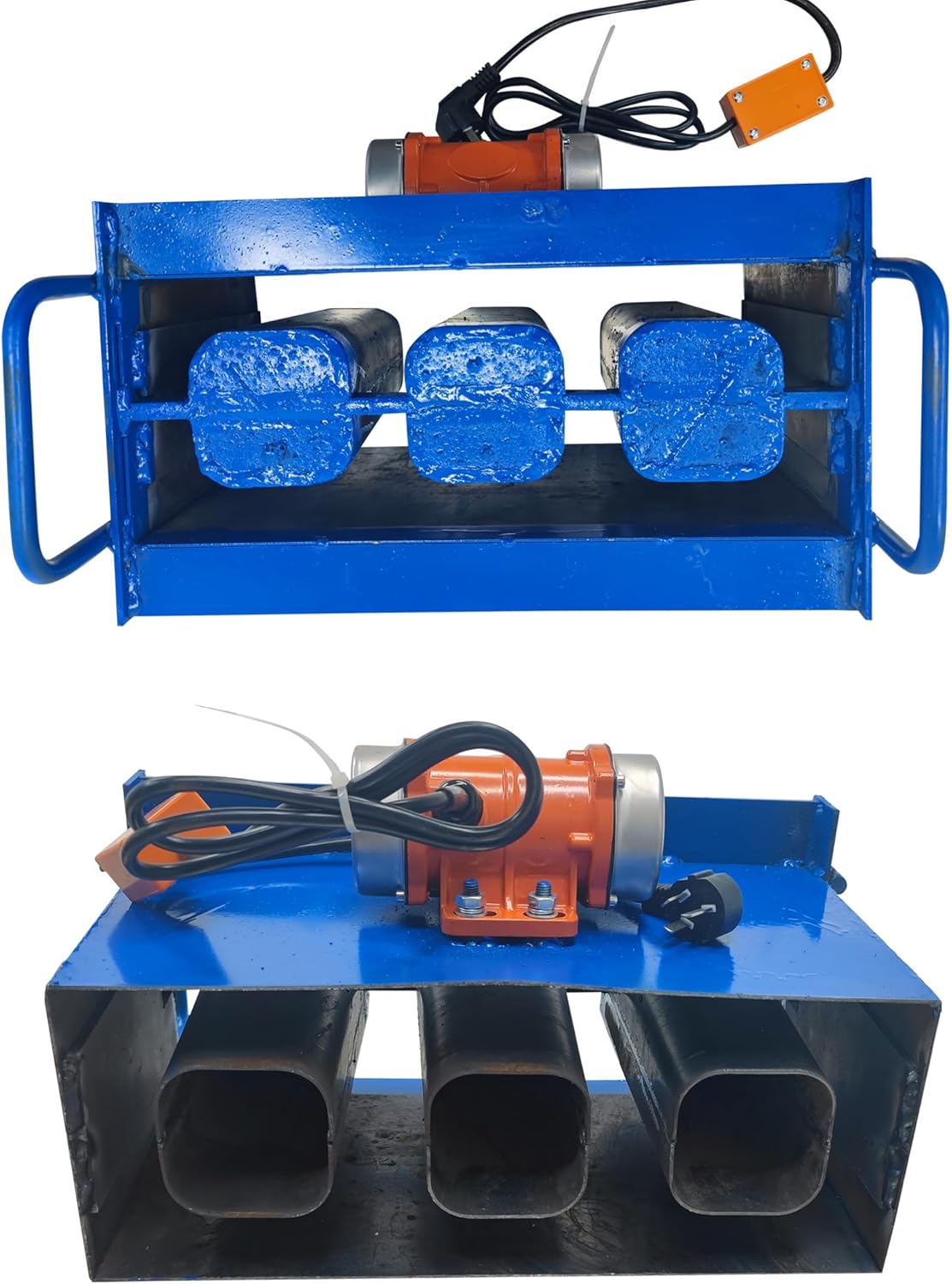 Brick Making Machine Manual Hollow Soil Block Forming Machine 220V Three Square Hole Brick Size 15.3X7.4X7.4in(390 * 190 * 190mm)