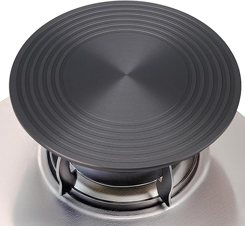 AudonMax Difusor de calor para estufa de gas, protege los accesorios de ollas de cocina, bandeja de descongelación redonda de aluminio anodizado