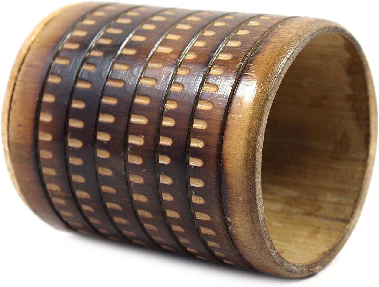 India Meets India Christmas Handmade Crafted & Decorated Bamboo Desk Table Stationery Product & Accessories Organizer for Office, Home, Study Room Pen Holder Stand Pencil Holder Stand Best Authentic