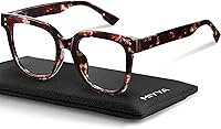 Vista 21 de miyya Gafas de luz azul para mujeres y hombres – Monturas gruesas de gran tamaño bloqueador de luz UV y azul, accesorios elegantes para gafas