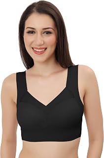 Fabluk® Supreme Comfort Silk Smooth Bra, Seamless,Running,Shockproof Brassiere Top, Comfortable & Breathable, Double Padde... Price In India