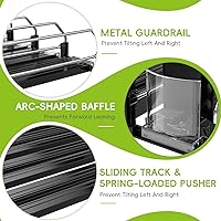 Vista 6 de Dispensador de latas de soda, organizador de bebidas autoempujante, organización de refrigerador con ancho ajustable, dispensador de botellas