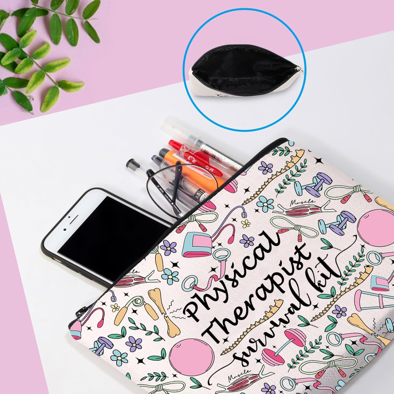 GJTIM Physical Therapist Gift PT Appreciation Thank You Gift Physical Therapist survival kit Makeup Bag - Image 6