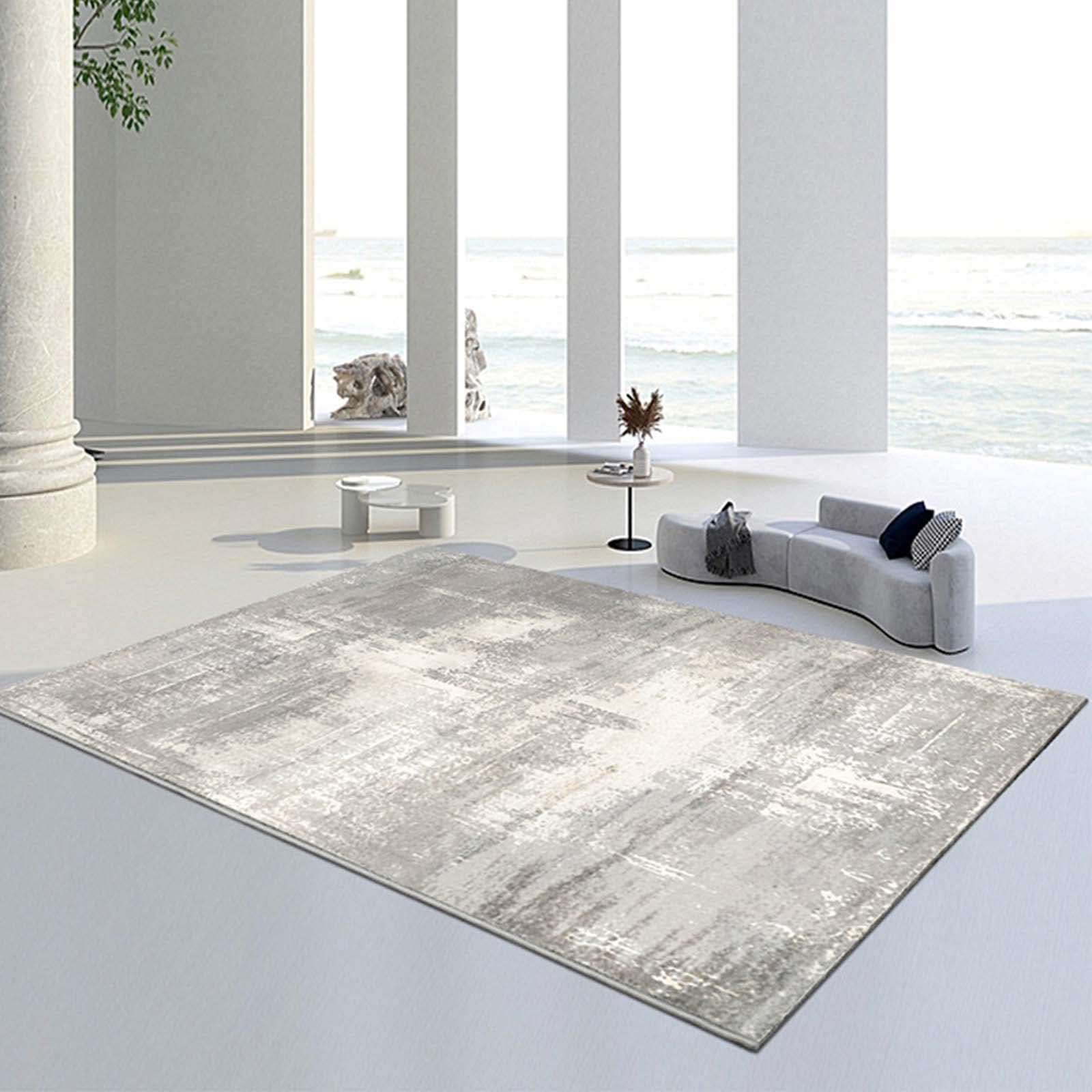 XMJADNordic Style Rug, Rectangle Printed Carpet, Non-Slip Washable Rug for Living Room Bedroom Coffee Table Doorway-D||120 * 160cm
