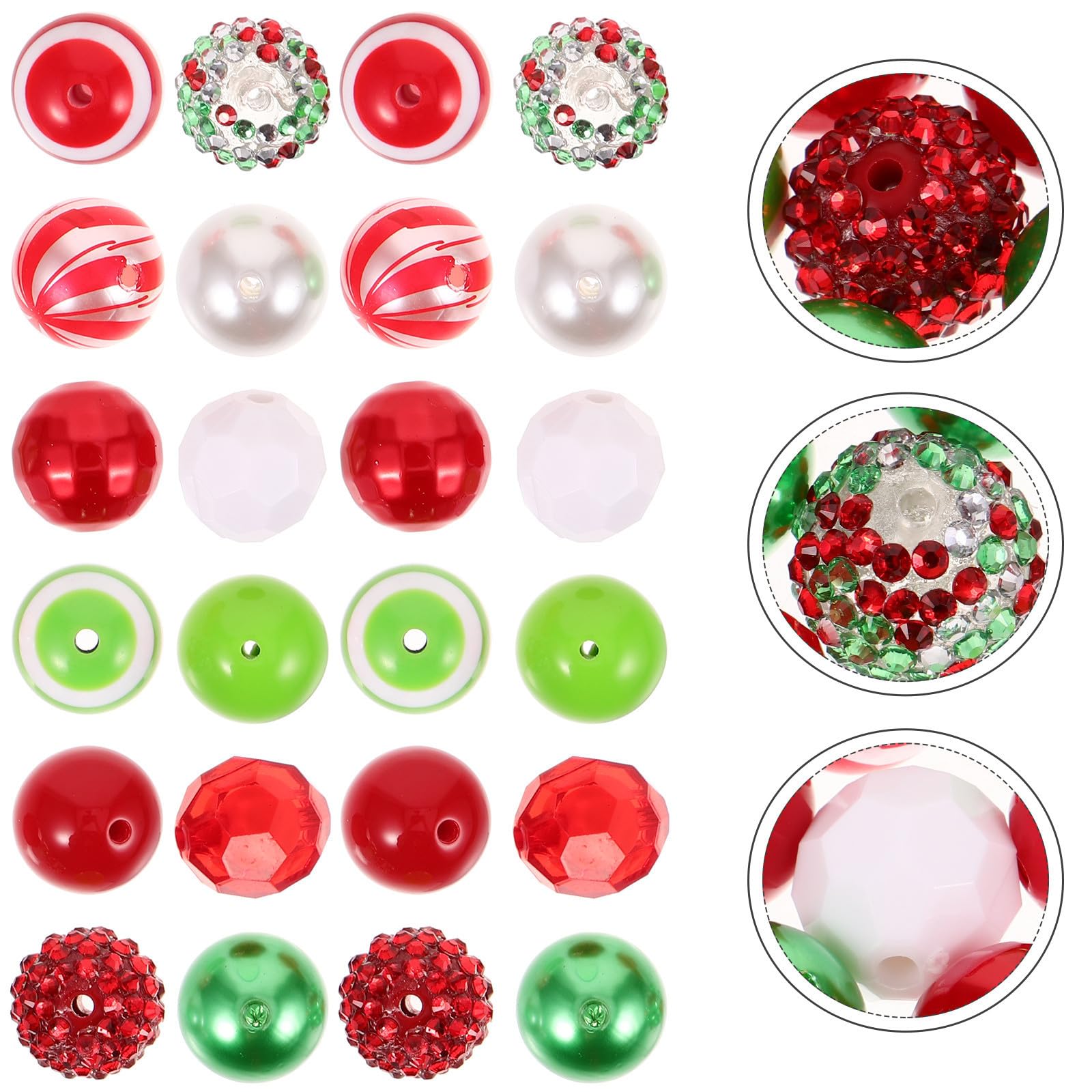 FRCOLOR 5 Paquetes Cuentas Redondas Acrílicas Mixtas para Joyería y
