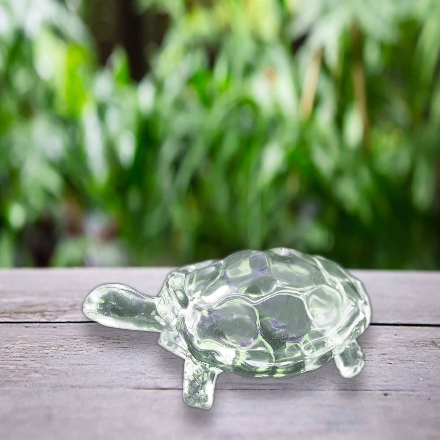ASP Online Trader Pack of 2 Crystal Glass Vastu Feng Shui Turtle, Tortoise for Good Luck