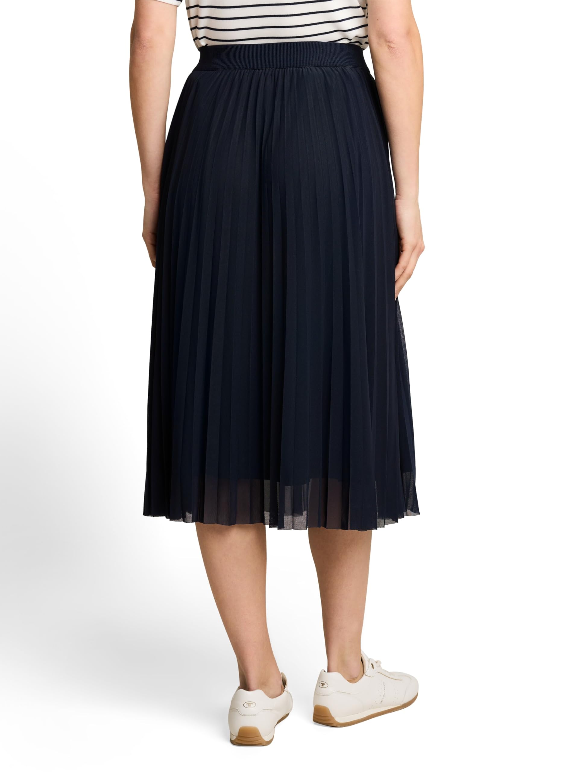 Tom Tailor Damen 1051276 High Waist Plissee Midi-Rock (1er Pack)