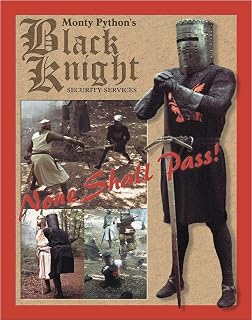 Desperate Enterprises Monty Python - Black Knight Security Tin Sign - Nostalgic Vintage Metal Wall Decor - Made in USA