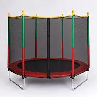 Pula Pula Cama Elástica Infantil 1,80m com Rede de Proteção, Desmontável, Reforçado, Suporta Até 100Kg, Playground