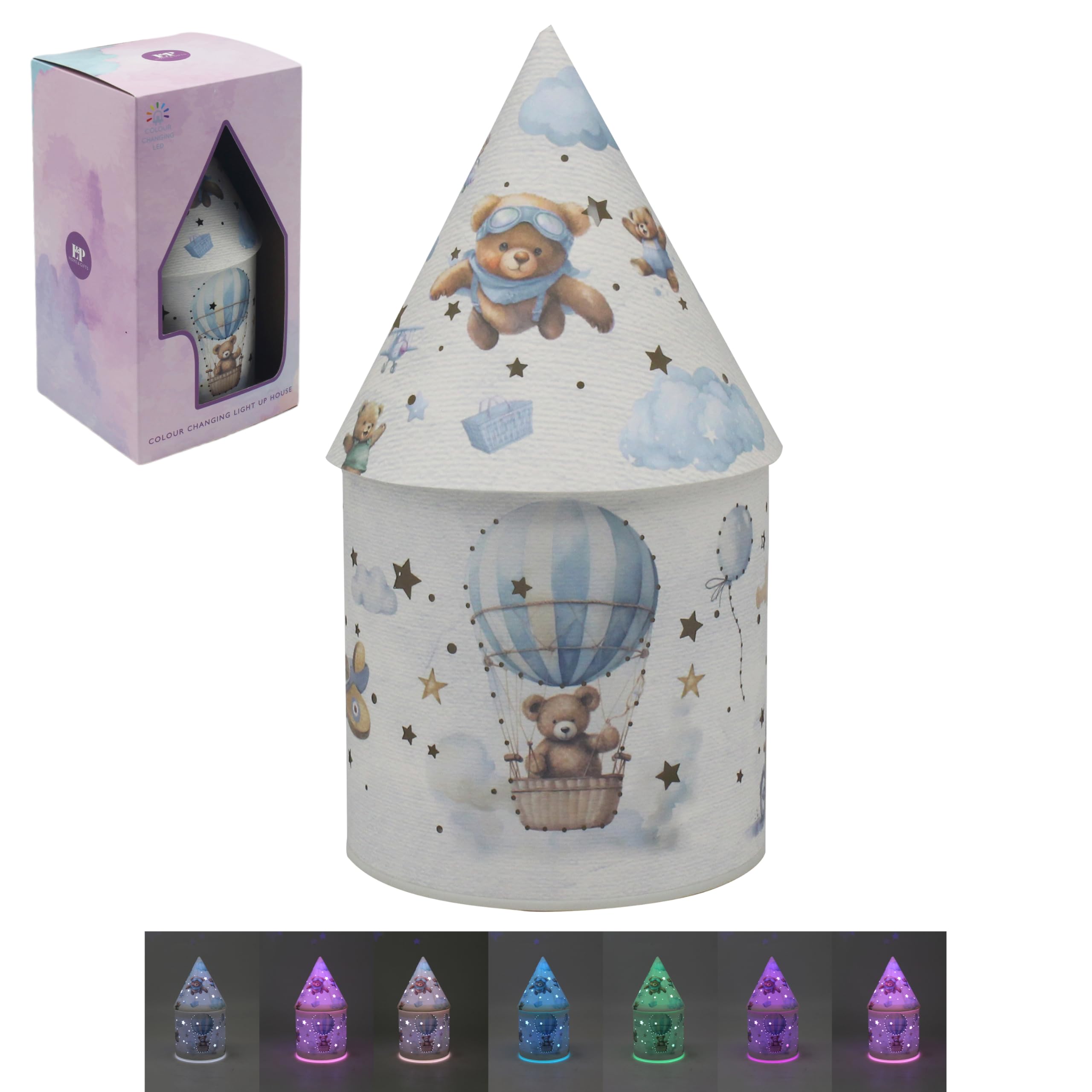 Lesser & Pavey Baby Bears Multicolour Change LED House for Home & Living Room