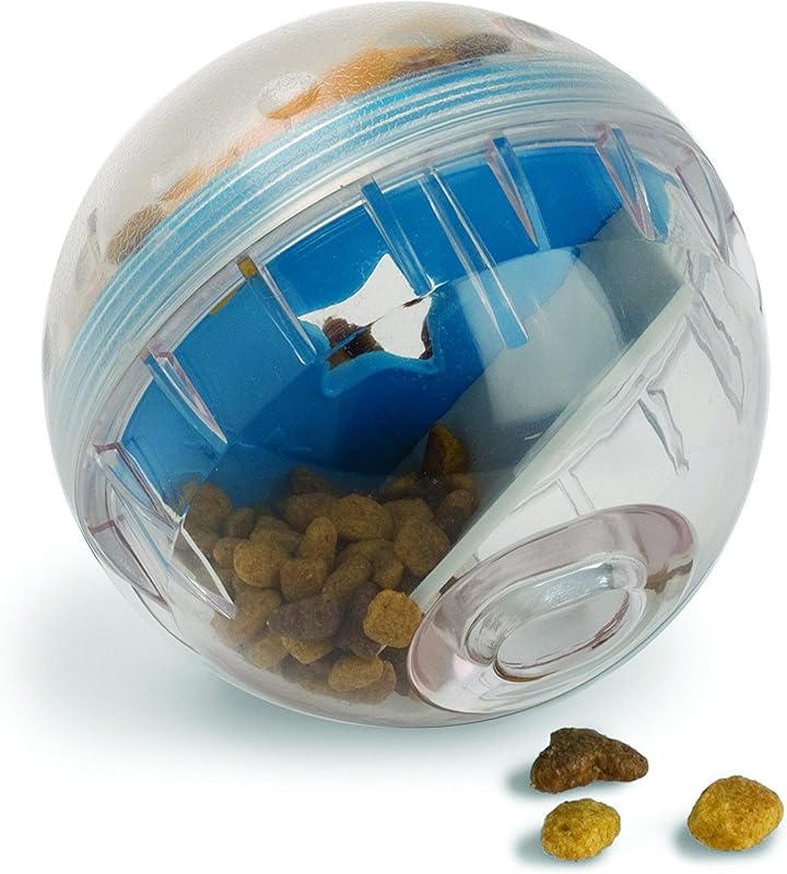 Pet Zone IQ Treat Ball, juguete dispensador interactivo para perros, alimentador lento de 4 pulgadas | Estimulación mental para cachorros, llénelos con bocadillos para extender el tiempo de comida y mantenerlos ocupados, comprometidos y entretenidos en casa todos los días.