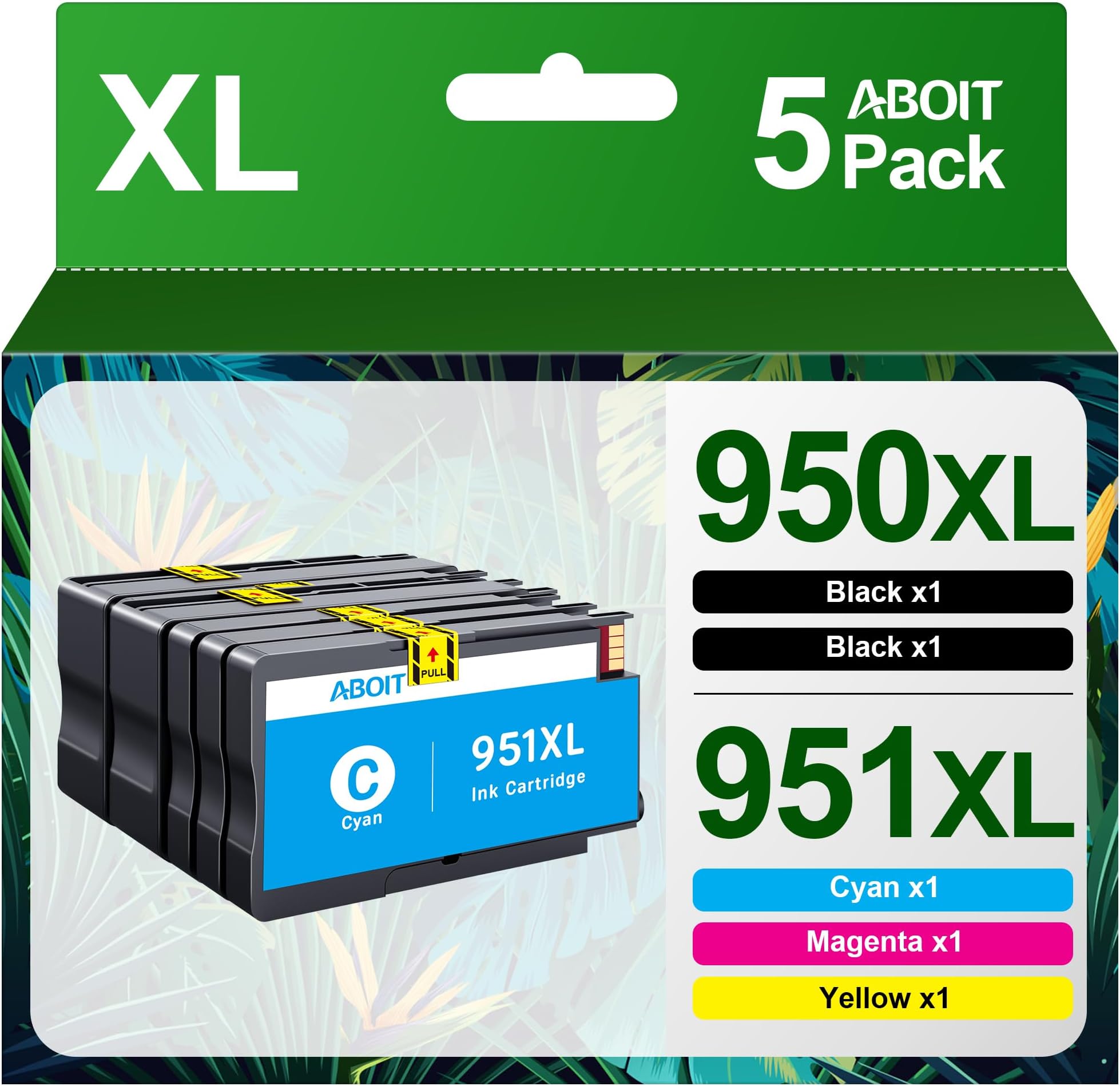 950XL and 951XL Ink Cartridges Combo Pack Compatible for HP 951 Ink Cartridges for
